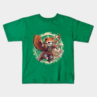 Red Panda Kung-Fu - Flying and Fighting with Furry Fury Kids T-Shirt